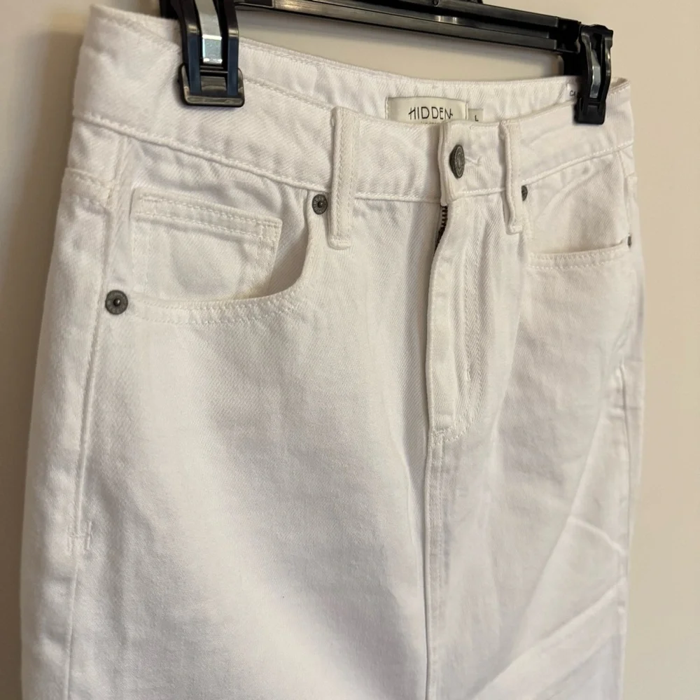 HIDDEN Peyton WHITE FRONT SLIT MIDI SKIRT - Women’s Large - Picture 7 of 14